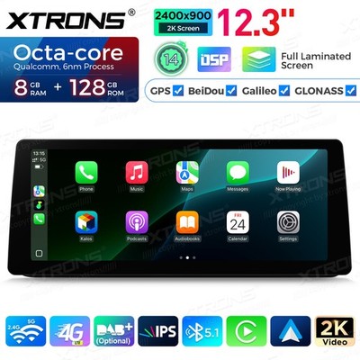 für BMW 5er G30 G31 12.3'' Android 14 Retrofit Autoradio GPS Navi LTE 4G 8G+128GB