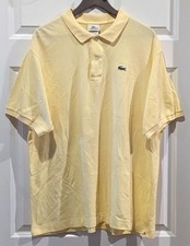 Lacoste Polo Shirt Men 8 Yellow Classic Casual Golf Tennis Short Sleeve Cotton