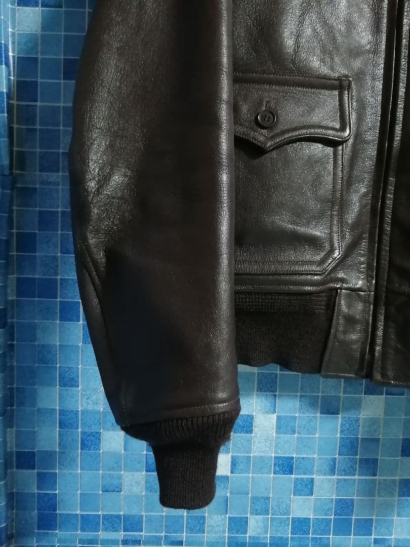 [Size 38 Short Length Genuine Leather] Rare Real McCoy's G-1 Leather #0915 image 3