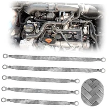 5 PCS Automotive Ground Strap, 3Pcs 10" x 1/2" & 2Pcs 13" x 1/2" Vehicle 