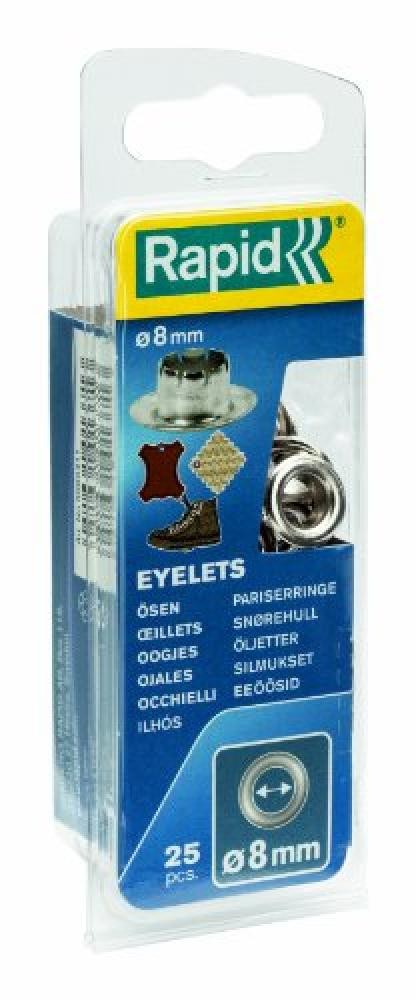 Kit Occhielli 8mm Rapid 5000411 per Riparazioni Fai-da-Te - 25pz