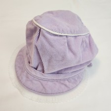 Vintage Pastel Purple Corduroy Baby Bonnet Cotton Hat Cap