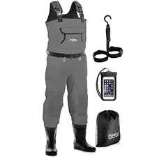 FOXELLI CHEST WADERS, 4MM NEOPRENE HUNTING & FISHING WADERS MEN 7 - GRAY