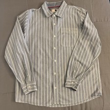 Fat Face Shirt Men's XL Blue Pintripe Chambray  Cotton Smart Casual Button Up