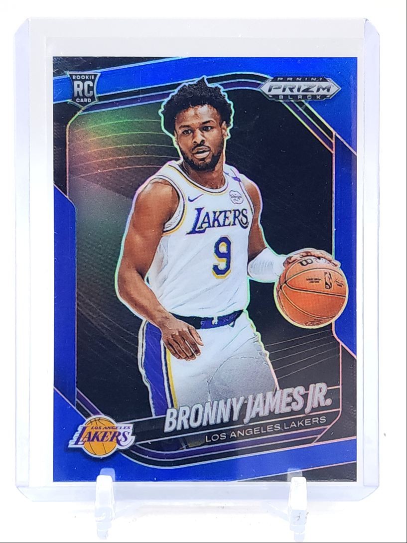 BRONNY JAMES JR. 2024-25 PANINI PRIZM BLACK ROOKIE BLUE #94 B RC /199 Q5465