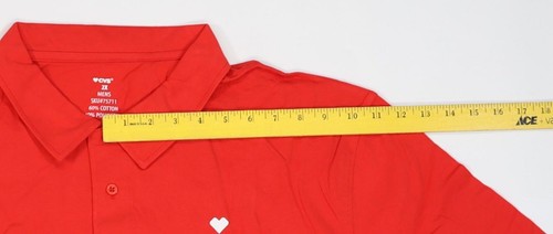 CVS Polo Shirt Mens 2XL Red Heart Logo Tagless Knit Short Sleeve Work Uniform - Picture 4 of 11