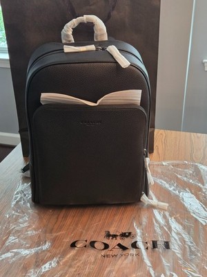 Coach Gotham Pebble Leather Backpack Black