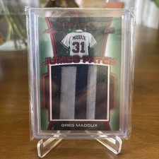 2018 Leaf In The Game Used Sports - Jumbo Patch Greg Maddux #JP-12 Red 3/3 (MEM)