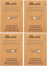 Friendship Necklace for 2 3 4 5 Best Friend BFF Necklace for Women Long Distance