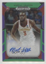 2019 Panini Prizm Draft Picks Purple & Green 43/149 Marial Shayok #54 Auto c4i