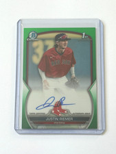 2023 Bowman Chrome Draft Justin Riemer #CDA-JRI 1st Green Refractor Auto /99
