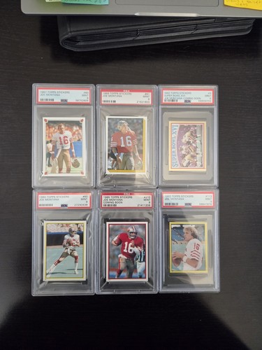 Topps Joe Montana PSA 9 Stickers Lot
