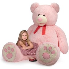 5ft Giant Teddy Bear Stuffed Animal Huge Teddy Bear Plush with 60 inch Pink