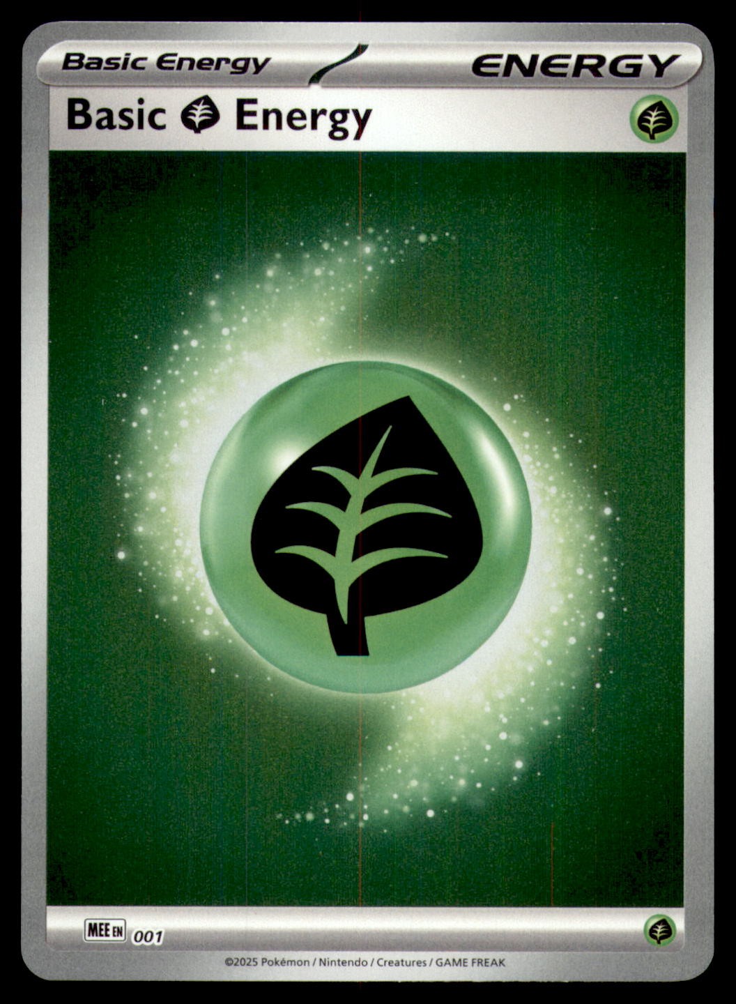 Basic Grass Energy - 001 1 Mega Evolution Energies 2025 Reverse Holo NM/M