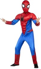New Jazwares Marvel Spider-Man Halloween Costume Boys, Mask  Jumpsuit, Size:L