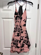 Windsor dress-Girls stylish Teen/Young women dress. Mauve & Black, size S