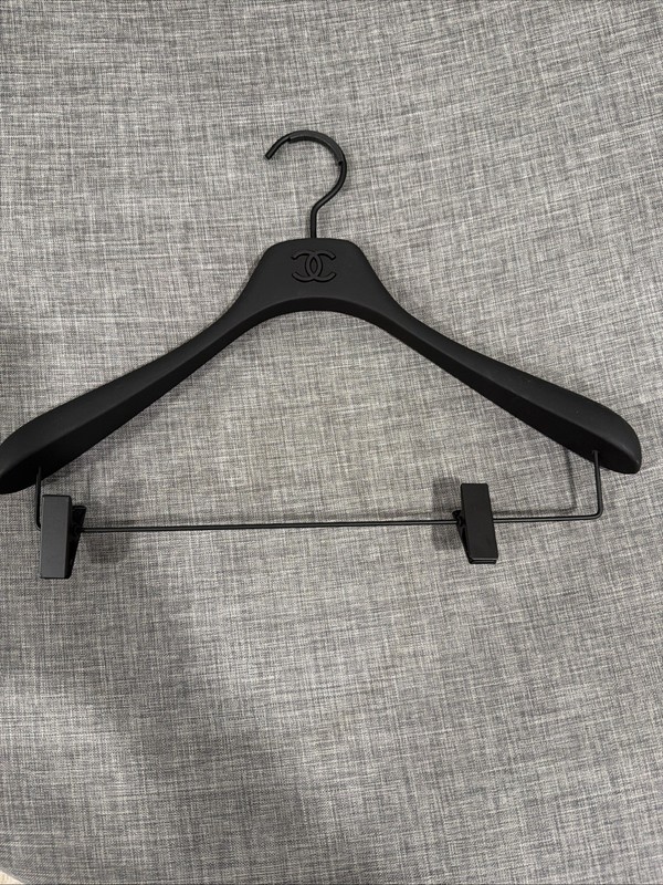 CHANEL Black Rubber Hanger for Jacket, Pants, and Shirt