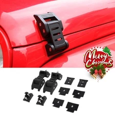 Stainless Steel Looking Hood Latch Hood Catch Kit for 07+ Jeep Wrangler JK JL JT