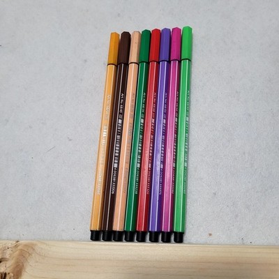 STABILO Set of 8 Pen 68 Brush Tip Pens 8 Different Colors 