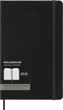 Moleskine PRO 12 Month 2025 Weekly Vertical Planner, Hard Cover, Large (5" x ...