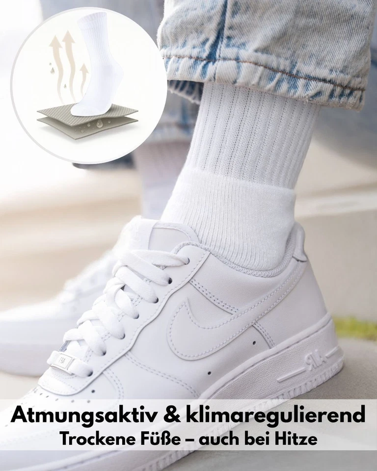 10-100 Paar Tennissocken Sportsocken Arbeitssocken Herren Damen Socken Baumwolle - Bild 4 von 4