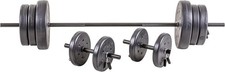 US Weight 105 Pound Barbell Weight Set for Home Gym Adjustable Weight Set with
