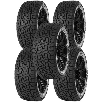 (QTY 5) 37/1350R20 Gripmax Inception X/T 128S LRF Black Wall Tires