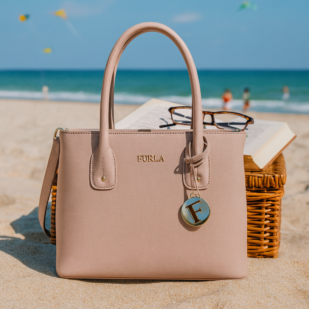 NEW FURLA Josi Moonstone Pink Saffiano Small Tote/Crossbody Bag