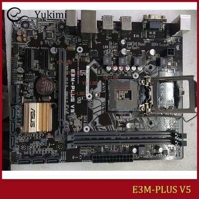 FOR ASUS E3M-PLUS V5 DDR4*2 LGA 1151 Intel 32GB C232 Micro ATX Motherboard Test