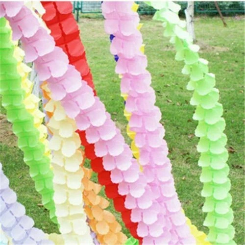 Guirnalda de Papel Boda Borlas Fiesta Decoración Buntings Banner Colgante Cuatro Hojas Foto 3 de 4