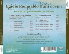 DUNI:TRIO SONATAS OP.1 NEW CD