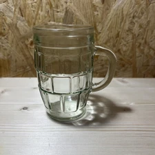 BEER MUG Glass Kvass Drinkware Soviet USSR Neman Glass Factory 0,25l Rare GREEN