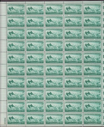 US, 936, COAST GUARD WW2, FULL SHEET OF 50, MINT NH, 1940'S COLLECTION