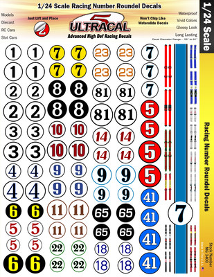 MG 3400 1/24 High Def Racing Decals Number Roundels Innovative Hobby ...