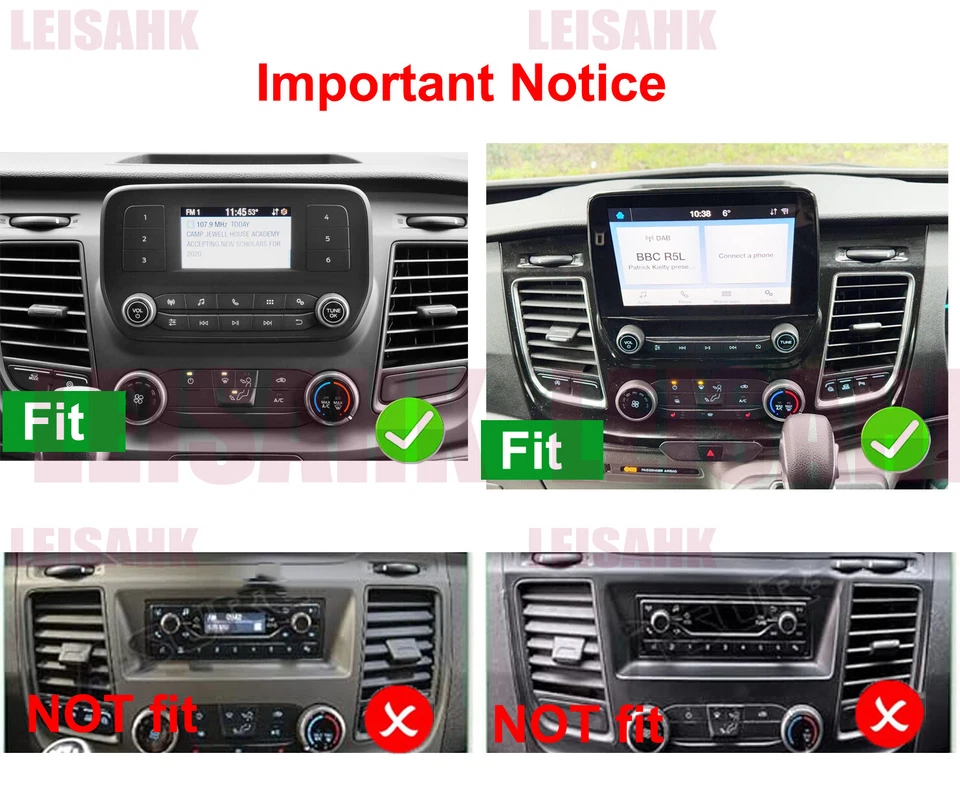 For 2020-2024 Ford Transit 150 250 350 10.1" Carplay FM GPS Dash Radio Bluetooth - Изображение 2 из 4