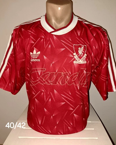 Jersey Football Vintage FC Liverpool 1989/91 Adidas 40-42 Red
