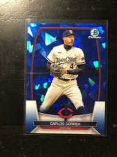 2023 Bowman Chrome Sapphire #85 Carlos Correa Minnesota Twins Card PWE