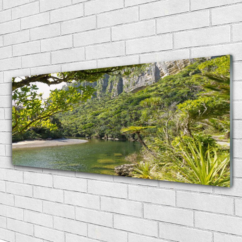 Tableau mural Nature Lac en Plexiglas 125x50 cm pour illuminer votre salon