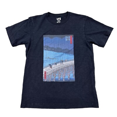 UNIQLO Ukiyo-e Utagawa Sudden Shower Museum Of Fine Arts Boston T-Shirt Small