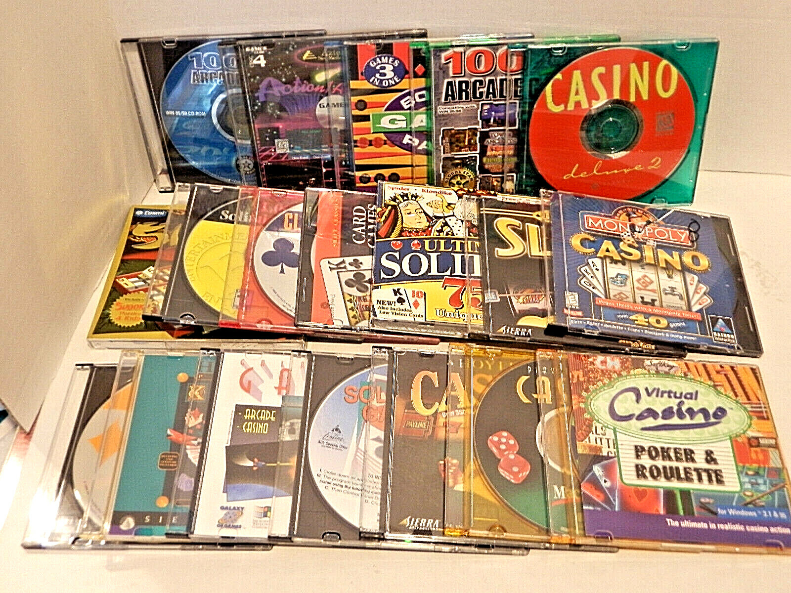 Lot of 19 CD - ROM Games Casino, Cards, Arcade, Vintage 1990's - Early 2000's | eBay