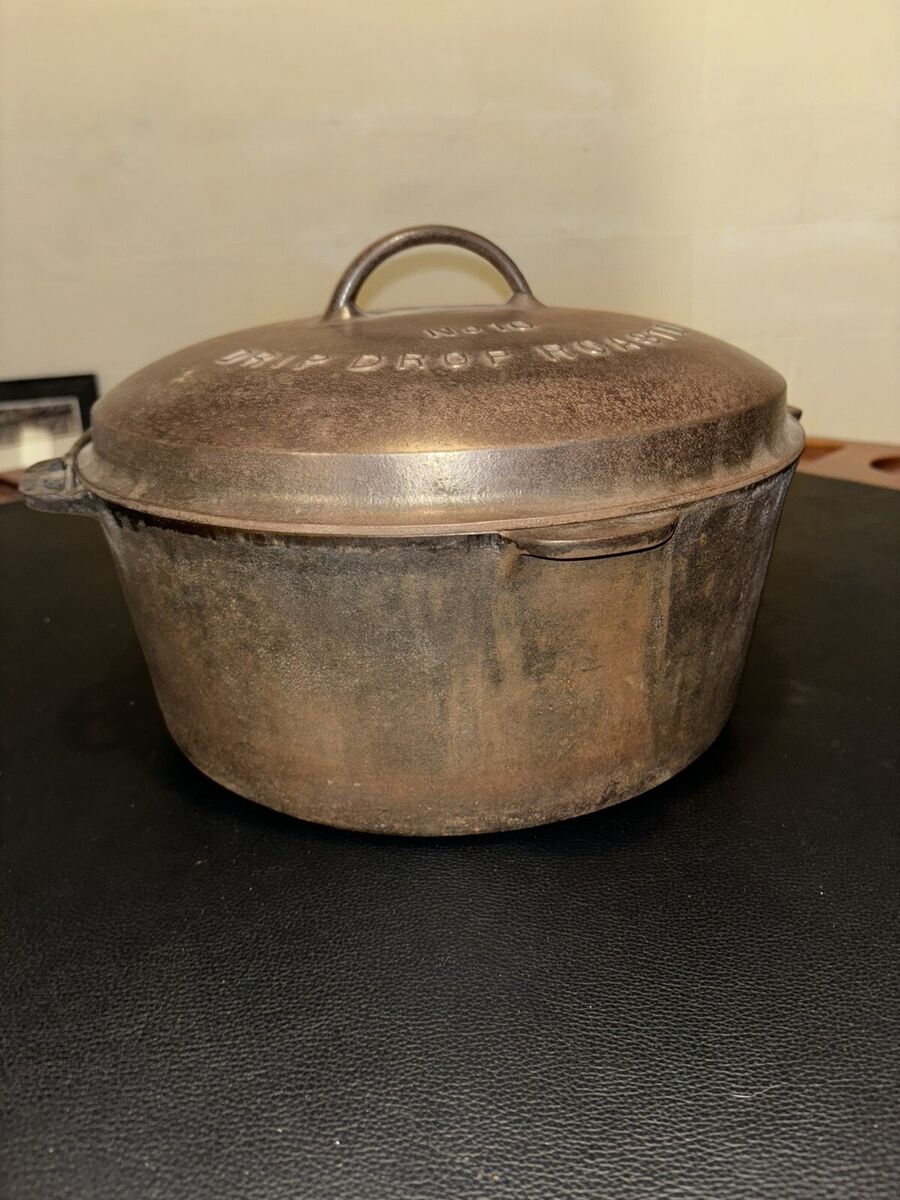 Vintage Wagner Ware Cast Iron Drip Drop Roaster No. 10 1270 Vintage Wagner Ware Cast Iron Drip Drop Roaster No. 10 1270