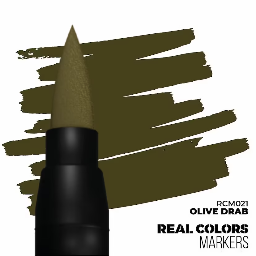 Olive Drab - Real Colour Markers - Brand New - Acrylic Paint Pens AK Interactive
