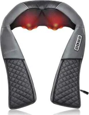 Medcursor Shiatsu Neck and Back Massager with Heat - Deep Kneading Pillow MP-100