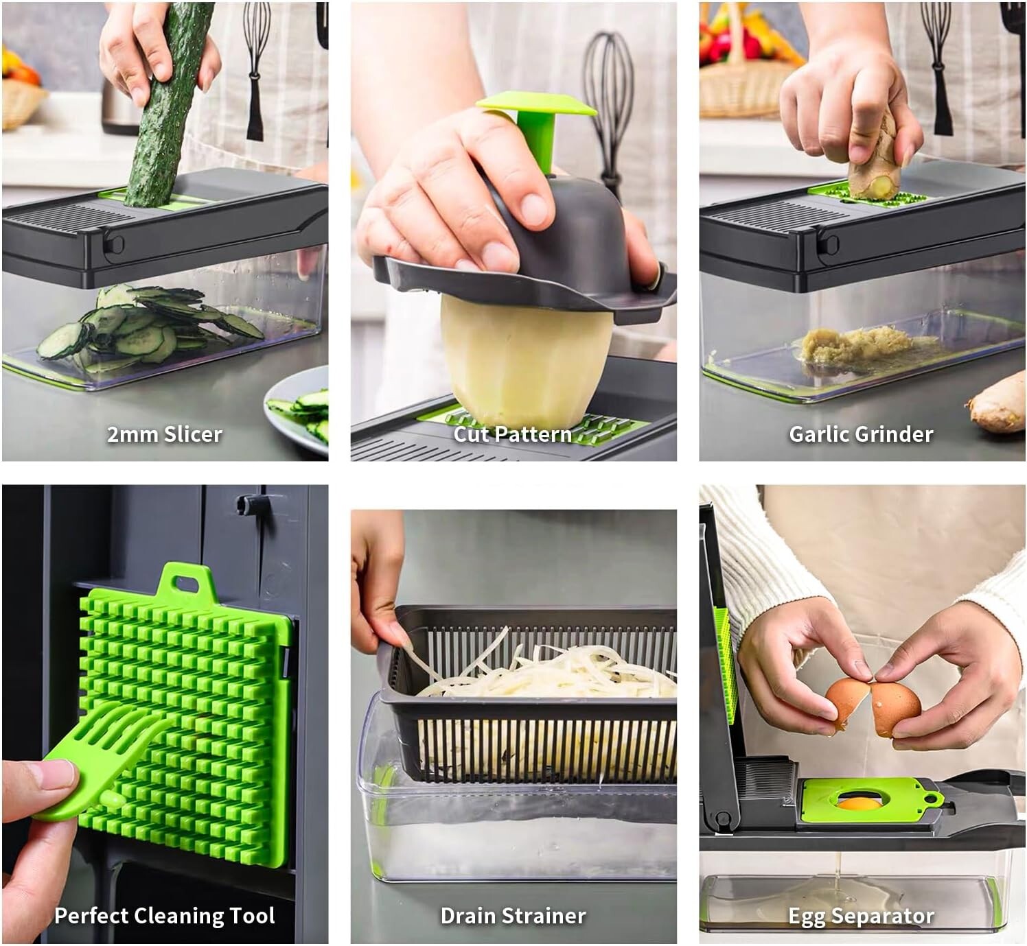 14-In-1 Vegetable Fruit Chopper Cutter Food Onion Veggie Dicer Slicer Kitchen