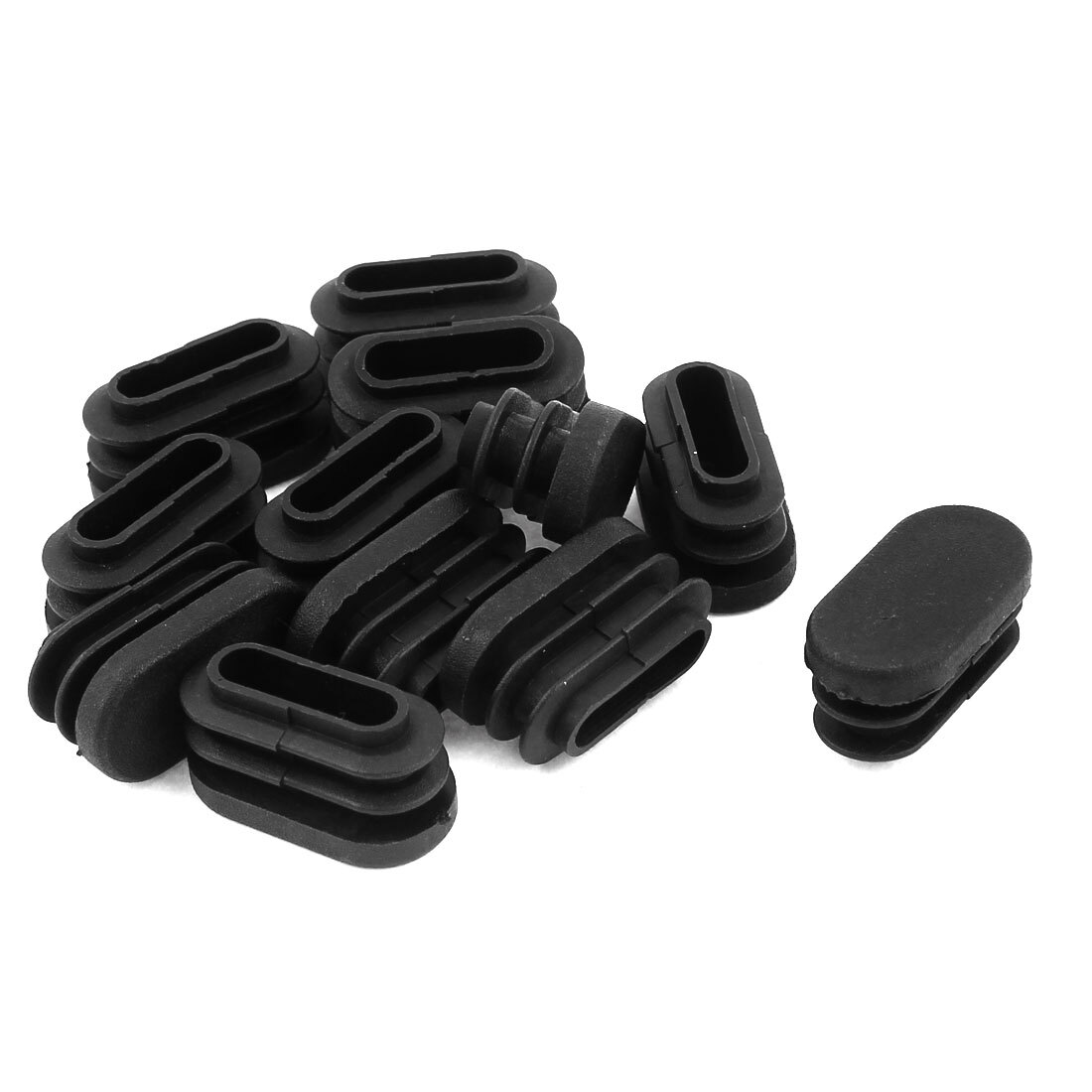 30mm Round Plastic Tube End Caps - 12pcs Furniture Leg Floor Protectors