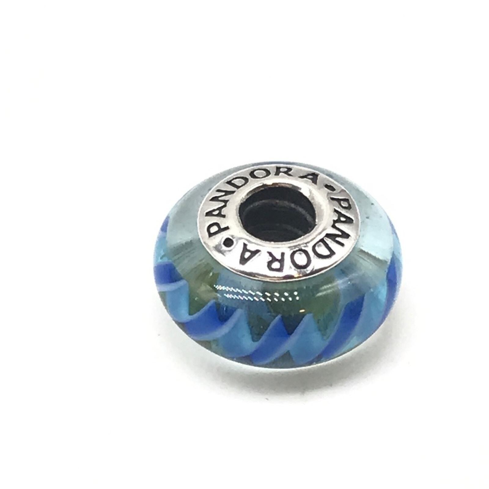 Pandora Blue Murano Glass Elegant Charm for Bracelets
