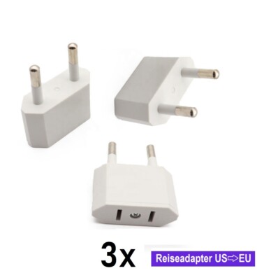 3x Reise Strom Adapter Stecker USA/Japan/Kanada/Mexiko Zu EU/DE/AT Reiseadapter