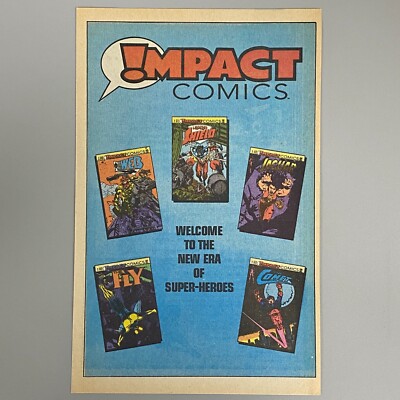 IMPACT COMICS DER KOMET JAGUAR DIE FLIEGE DAS WEB 1991 VINTAGE RETRO WERBUNG