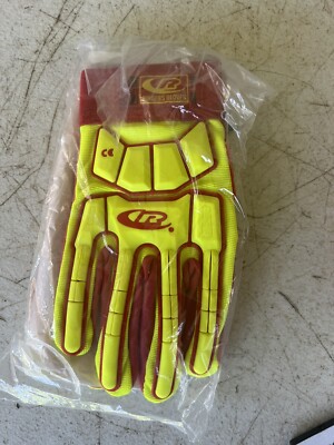 Ringers Gloves 168-10 Cut Resistant Glove,Yellow/Red,L,Pr 5 Pairs Brand New
