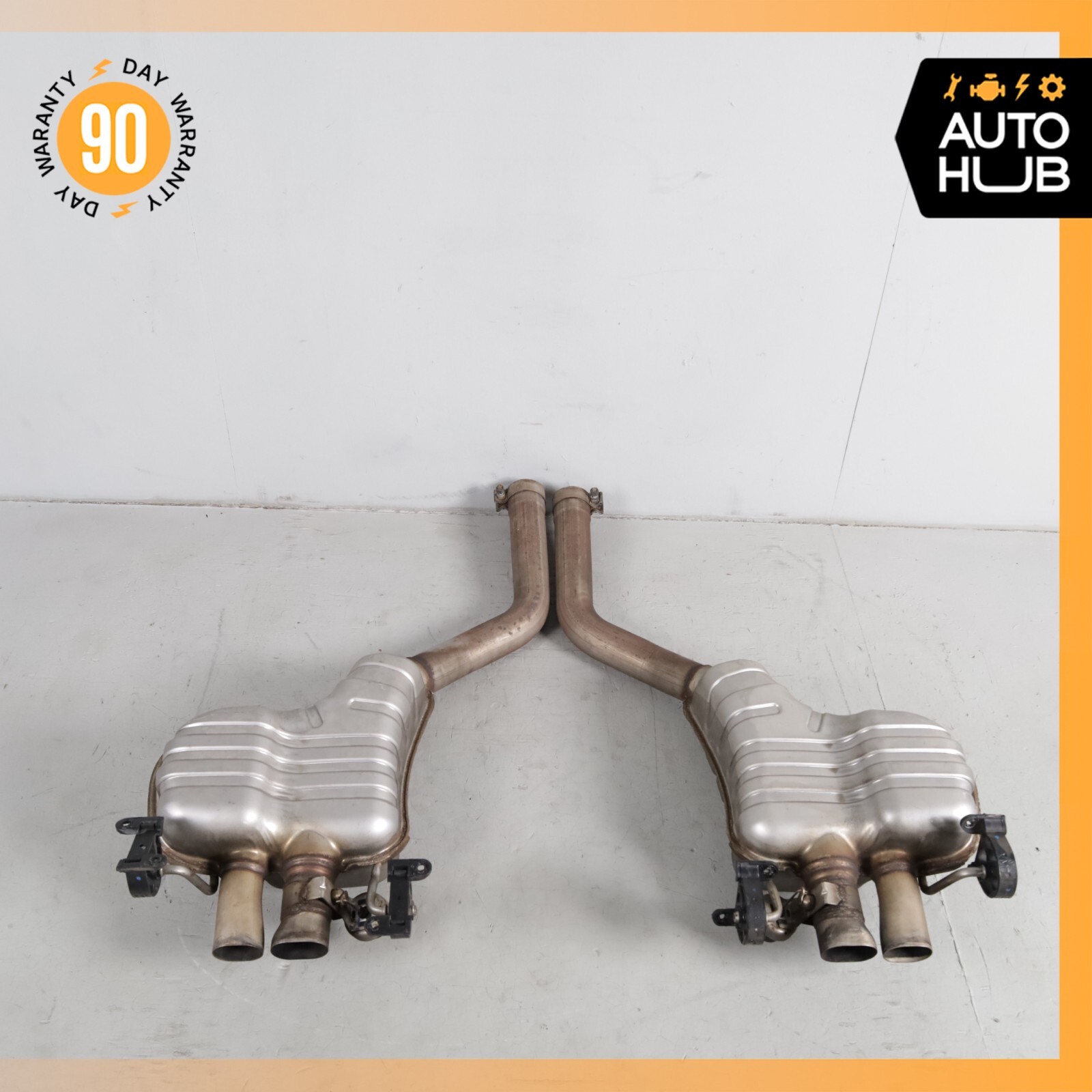 12-15 Bentley Continental GTC Exhaust Muffler Mufflers Right & Left Set OEM 71k